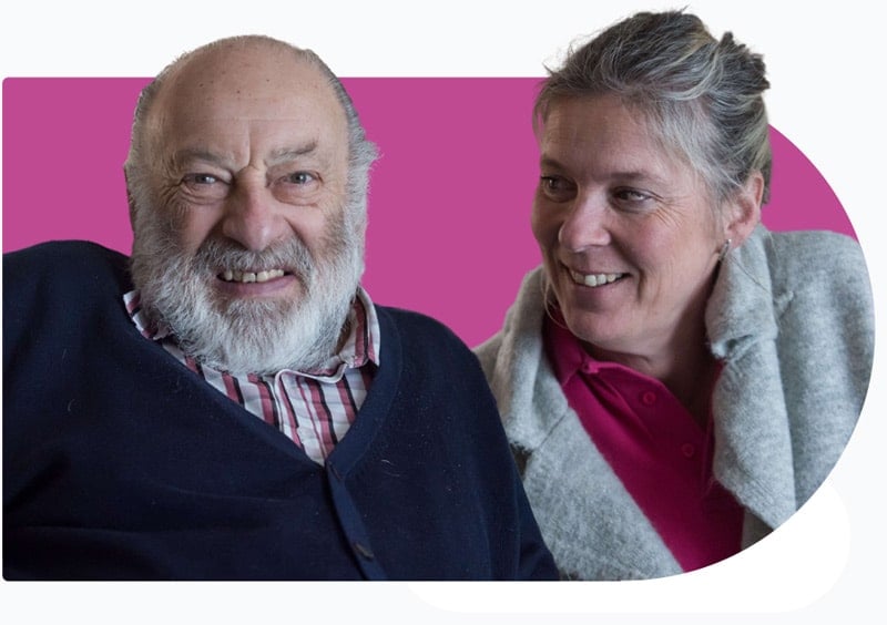 Carer and client who receives companion care