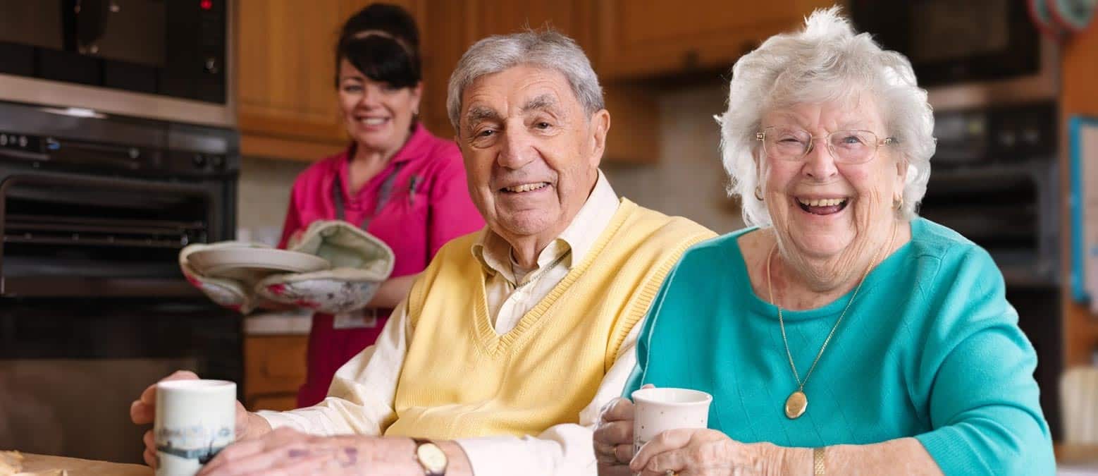 Professional live-in carer with elderly client
