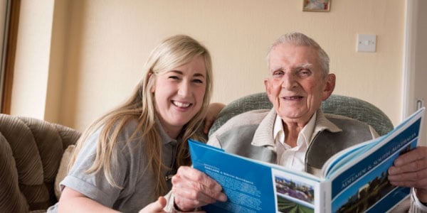 Live-in carer with elderly male client