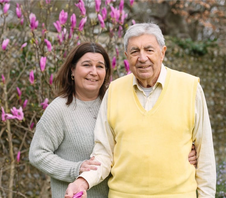 A client at home with her Live-in Carer